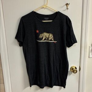 Marine Layer Gray T-Shirt with CA Bear in Sz L